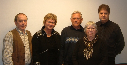  Fra venstre: A. Nodland, T. Kristiansen, T. Heyerdahl Svensen, T. Revaa, K. Pettersen