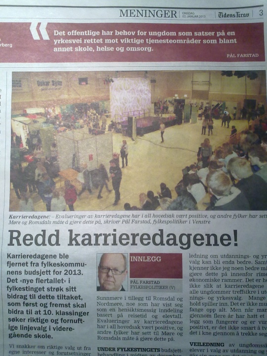 Pål Farstad. Kronikk 0201.13 TK