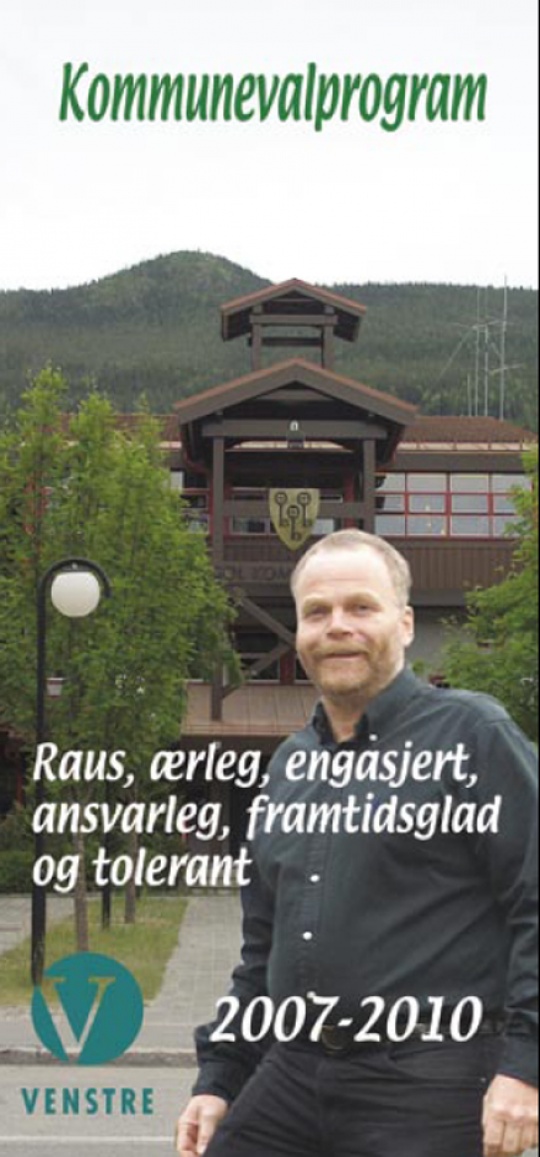 Brosjyre Gol Venstre valg 2007 forsiden