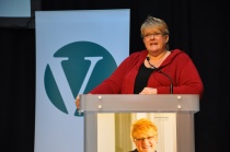 Trine Skei Grande på Oslo Venstres årsmøte.