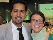  June Marcussen, her sammen med Abid Raja på Venstres landsmøte i 2012.