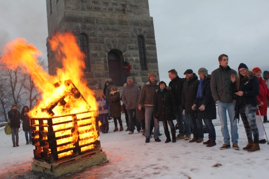  Flere Venstrefjes var å se på Slottsfjellet