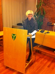 Hilde Schjerven er innleder på Nes Venstres dialogmøte om skole.