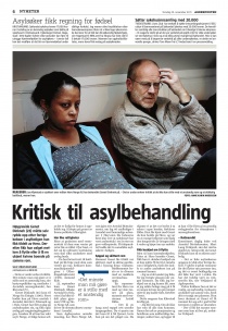  Bildet viser gravide Genet. Nå er sønnen Jonathan 14 måneder, og UDI mener han er stor nok til å være borte fra mor.