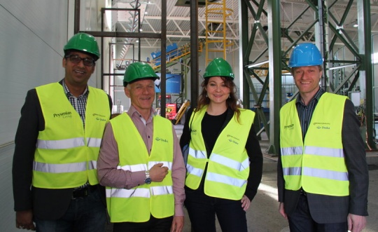  3. kandidat Yousuf Gilani, adm.dir. Draka, Hans Henrik Bruusgaard, Stortingskandidat Rebekka Borsch, logistikk/sikkerhetssjef hos Draka, John Ragnar Tveit