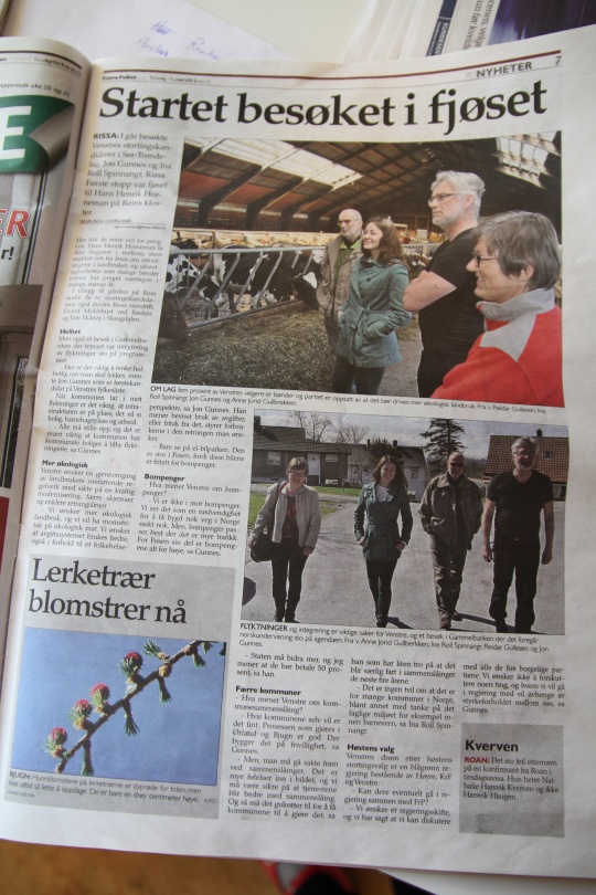 Besøket startet i fjøset