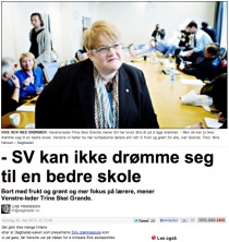 Trine Skei Grande i Dagbladet 30.05.2013