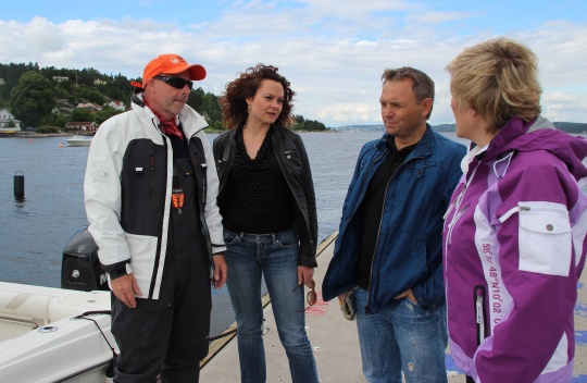  Medeier Dag Oscar Olsen, stortingskandidat Rebekka Borsch (V), grunder Per-Morten Brun og gruppeleder Gunn-Torill Homme Mathisen (V).