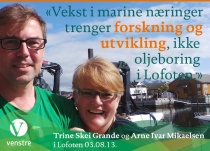  Venstres nei til oljeboring i Lofoten er blant de få punktene som trekker ned i NHOs store undersøkelse om partienes næringspolitikk. Likevel får Venstre terningkast 5. 