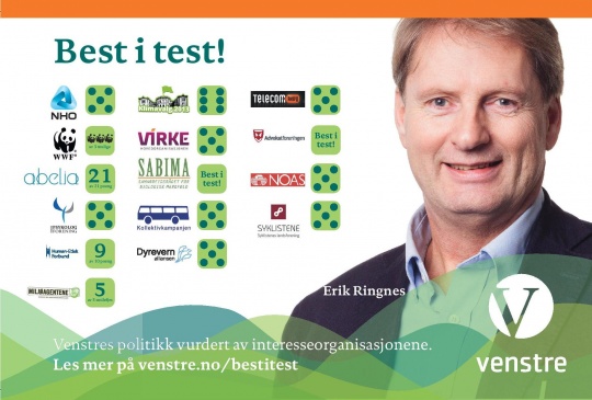 Venstre best i test - Erik