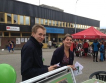 Stian Celius, valgkampsjef i Finnmark, og Trine Noodt, 1. kandidat for Finnmark Venstre