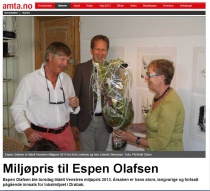 Espen Olafsen får Frogn Venstres miljøpris 2013