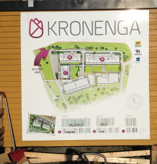 Byggeprosjektet Kronenga på T-banetomta i Lørenskog