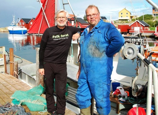 Jon Gunnes og Arild Trygve Nordvik i Mausund.
