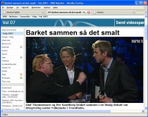 Per Sandberg og Olaf Thommessen i NRK-debatt.
