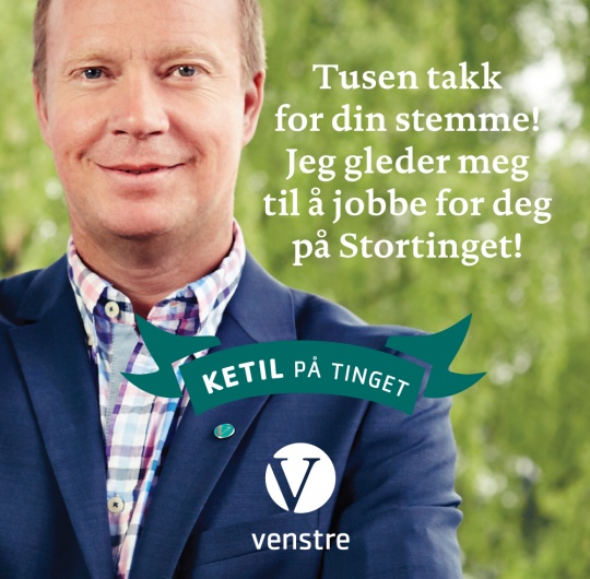 Ketil Kjenseth takk for din stemm