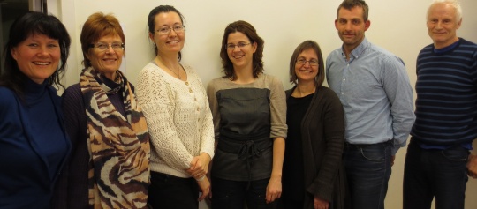  Fra venstre (!): Monica, Inger, Lisa, fylkesleder Solveig Schytz, Torild, Bjørn og revisor Frode Hofset