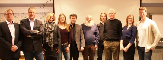  Fra Venstre: Torgeir Fossli, Olav Kasland, Lene Kaalsaas, Eli Taugbøl, Geir Arild Tønnessen, Johann Tønnes Løchstøer, Atle Rui, Lars Solbakken, Cathrine Gundersen og Kenneth Berg