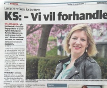 Katrine Gjærum støttet lærerne i Romerikes blad onsdag 20.08
