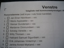 Venstreliste