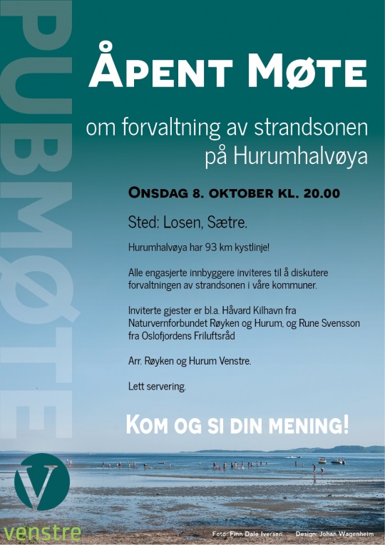 Plakat åpent møte om strandsonevern