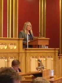  Britt Giske Andersen i Trontaledebatten på Stortinget