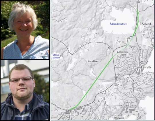  Astrid Larsen og Geir Angeltveit reagerte veldig sterkt på mellom anna dette alternativet frå Statens Vegvesen.