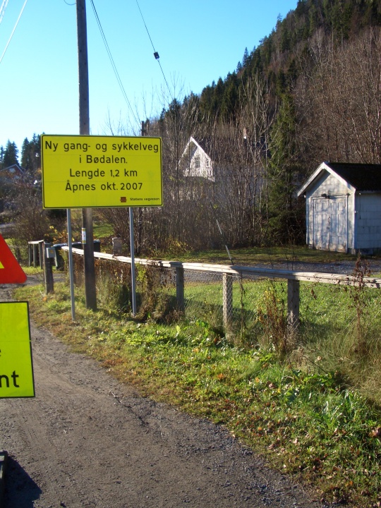 gang og sykkelveg i Bødalen