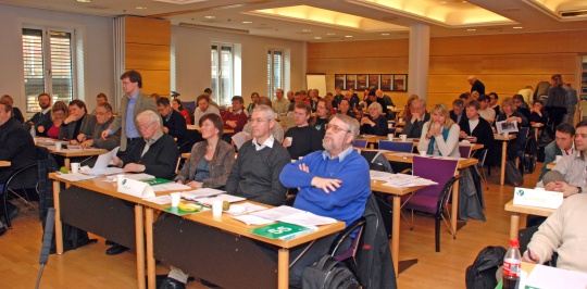  Årsmøtesalen. 100 venstrefolk deltok på årsmøtet.