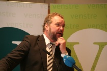 Lars Sponheim taler til Venstres landsstyremøte i Oslo